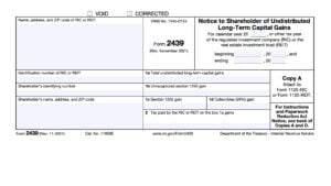 IRS Form 2439 Instructions