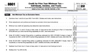 IRS Form 8801 Instructions