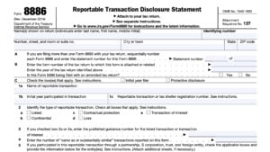 IRS Form 8886 Instructions