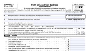 irs schedule c, profit or loss from business