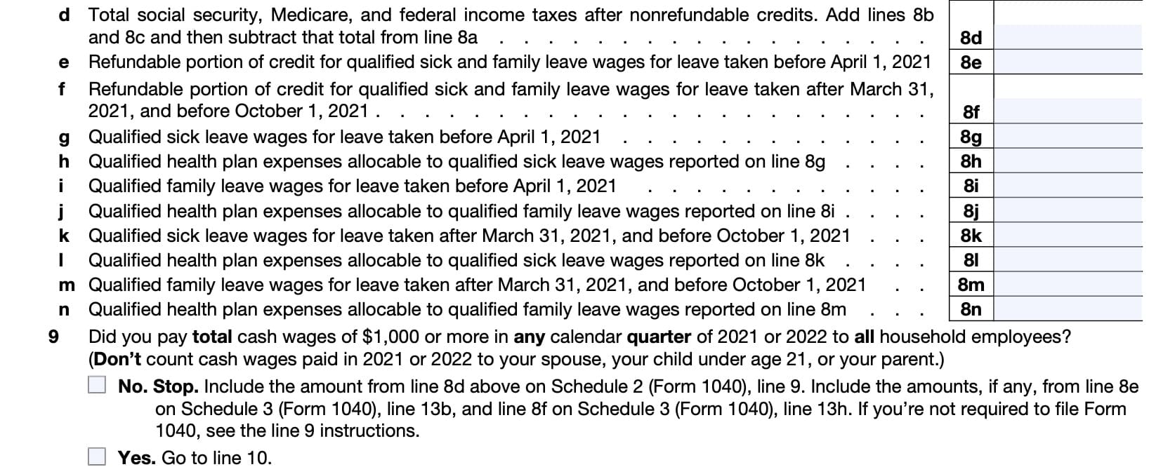 IRS Schedule H, Part I, continued