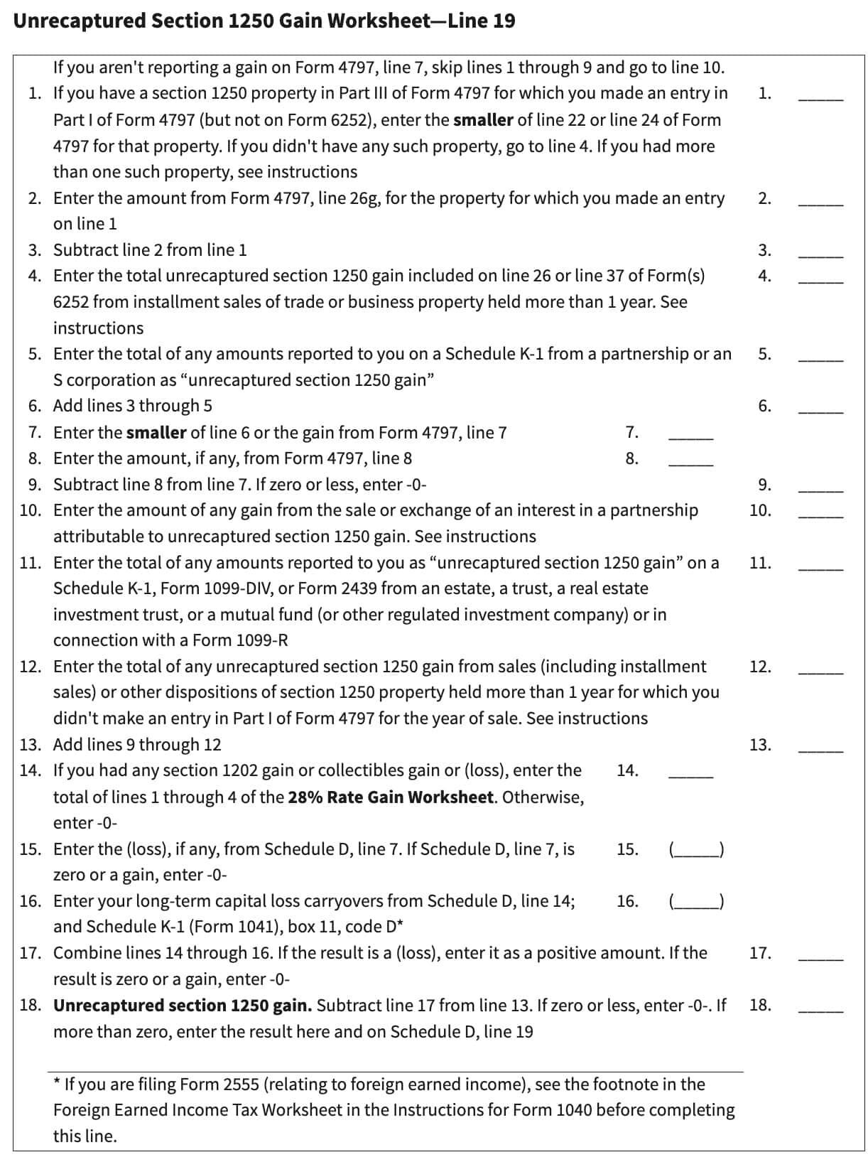 IRS Schedule D Instructions - Capital Gains And Losses