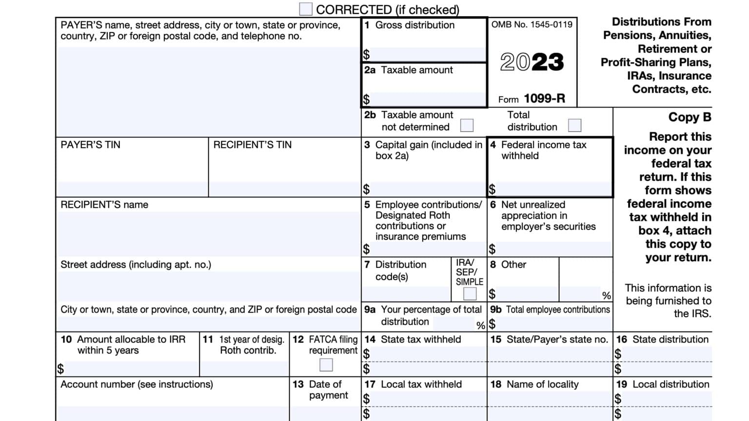 IRS Form 1099 SA Instructions HSA And MSA Distributions