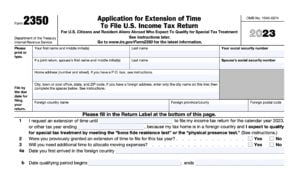 IRS Form 2350 Instructions