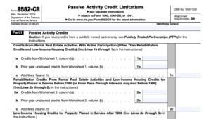IRS Form 8582-CR Instructions