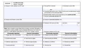 irs form w-2c, corrected wage statement