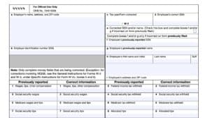 IRS Form W-2c Instructions