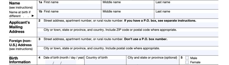 IRS Form W-7 Instructions - Completing Your ITIN Application