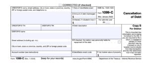 IRS Form 1099-C Instructions