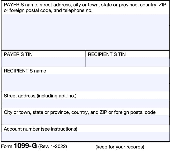 irs form 1099-g taxpayer information