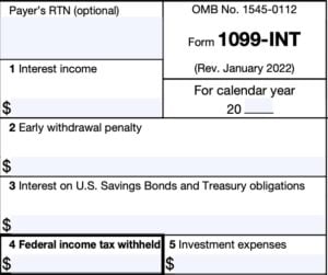IRS Form 1099-INT Instructions - Interest income