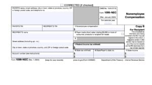 IRS Form 1099-NEC Instructions