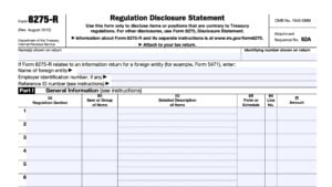 IRS Form 8275-R Instructions
