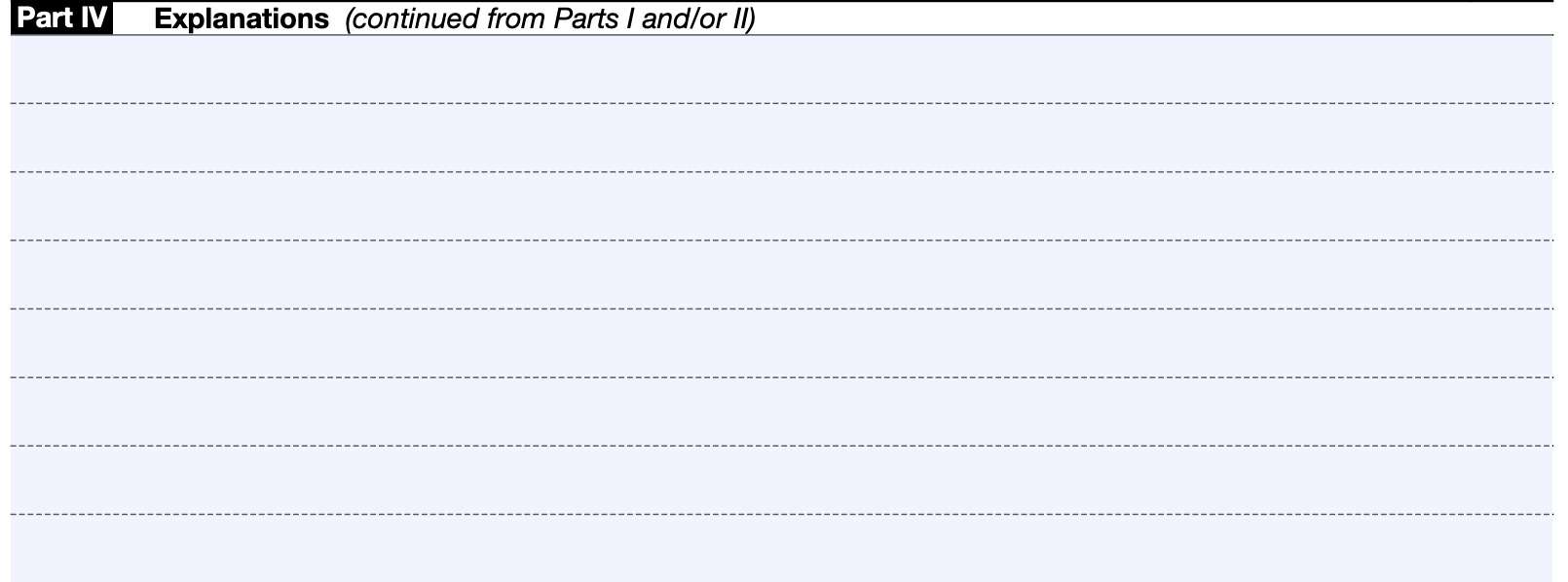 irs form 8275-r part iv: explanations