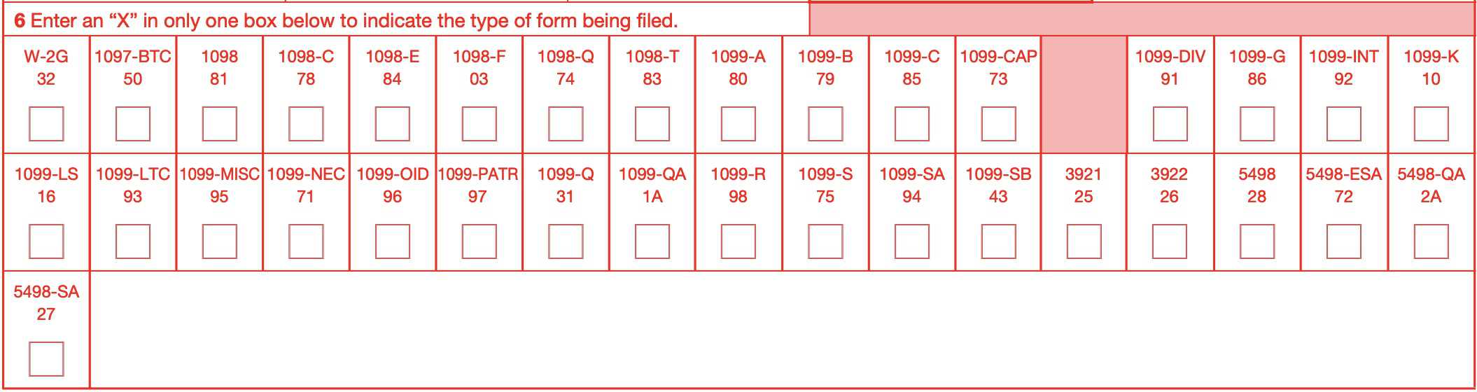 irs form 1096, line 6