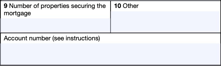 mortgage interest statement, box 9 and box 10