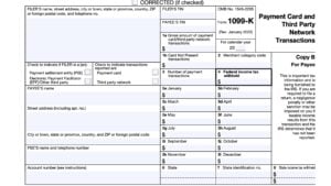 IRS Form 1099-K Instructions