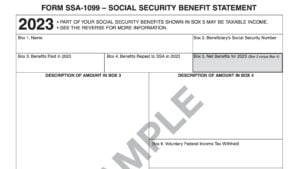 form ssa-1099, social security benefit statement