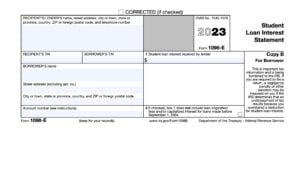 IRS Form 1098-E Instructions