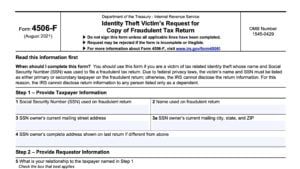 IRS Form 4506-F Instructions