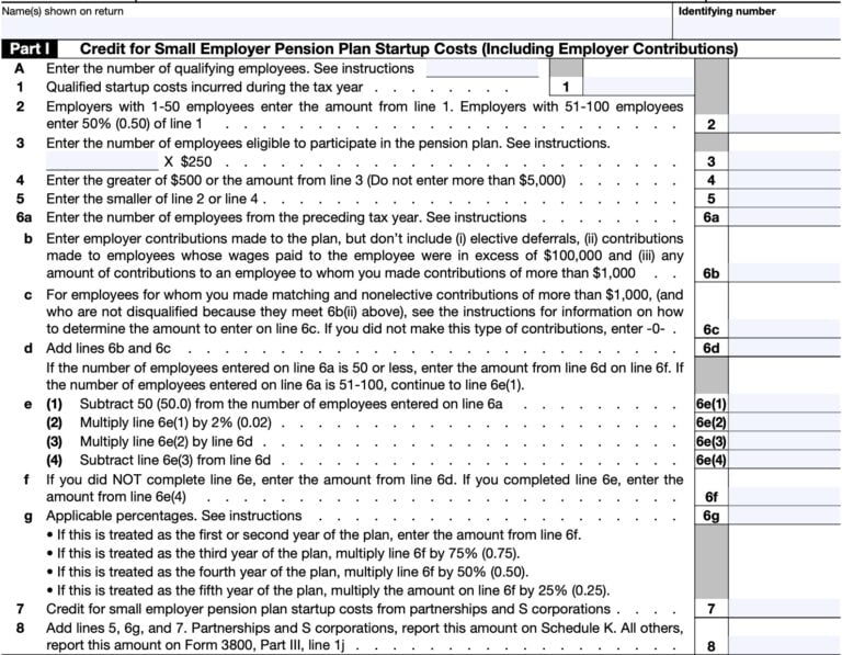 IRS Form 8881 Instructions - Small Employer Pension Plan Credits