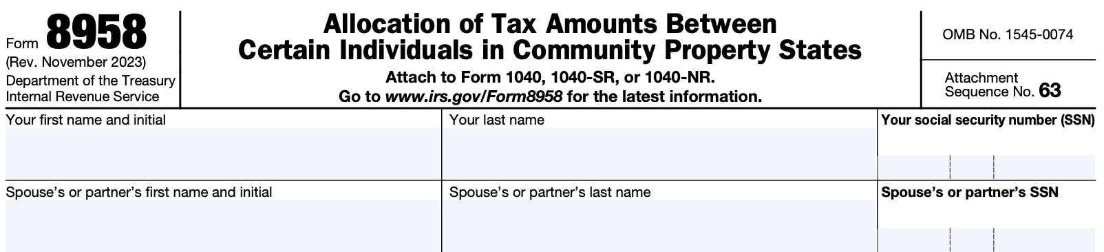 irs form 8958, taxpayer information