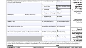 IRS Form W-2G Instructions