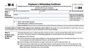 IRS Form W-4 Instructions