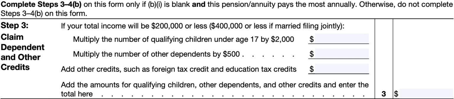 IRS Form W-4P Instructions - Pension &amp; Annuity Tax Withholding