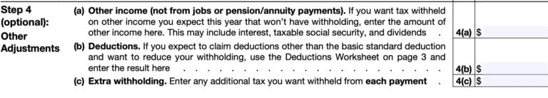 IRS Form W-4P Instructions - Pension &amp; Annuity Tax Withholding