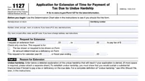 IRS Form 1127 Instructions
