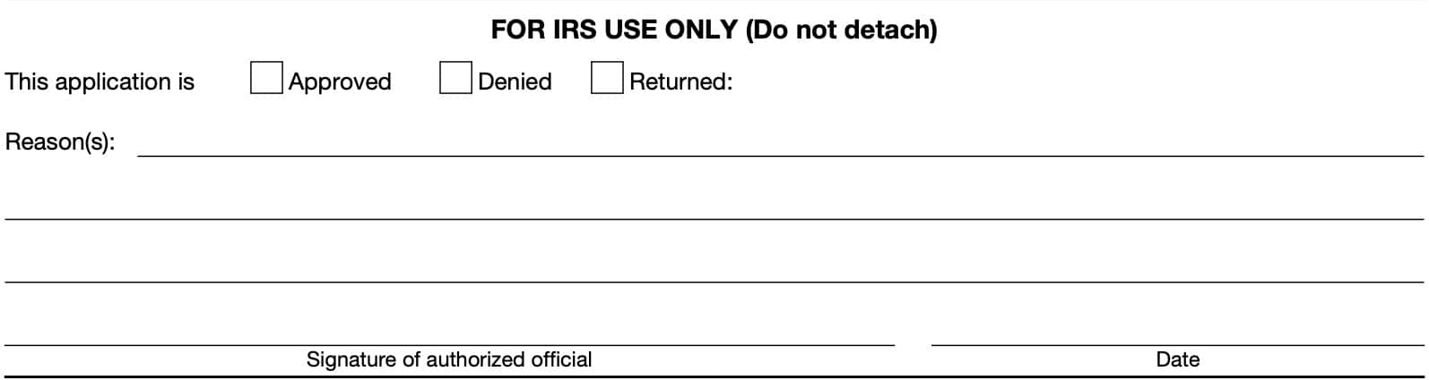 for irs use only