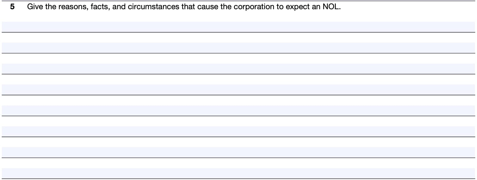 line 5, facts and circumstances