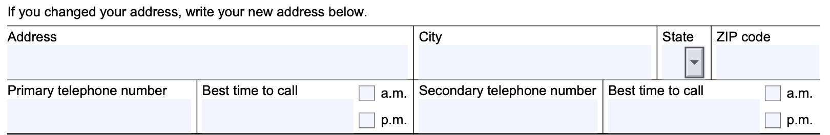 address and phone number