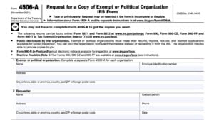 IRS Form 4506-A Instructions