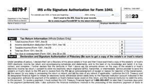 IRS Form 8879-F Instructions
