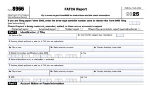irs form 8966, fatca report