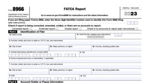 irs form 8966, fatca report