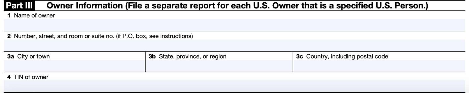 irs form 8966 part iii: owner information