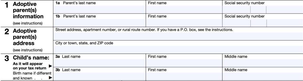 irs form w-7a, lines 1 through 3