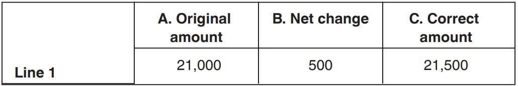 irs form 1040-x entry example