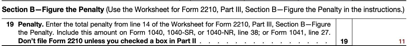 Part III, Section B-Figure the penalty