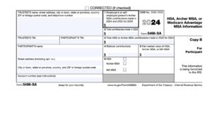 IRS Form 5498-SA Instructions