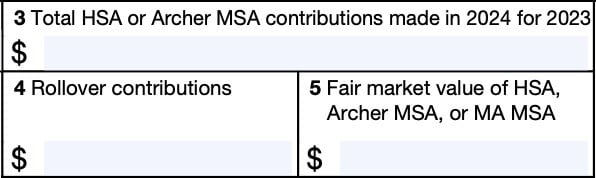 irs form 5498-SA, lines 3 through 5