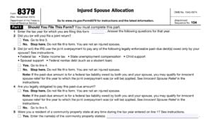 irs form 8379, injured spouse allocation