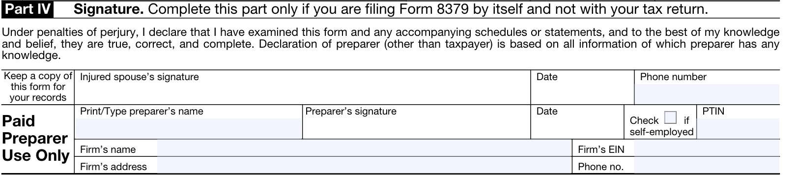 Part IV: Signature