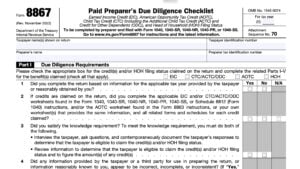 IRS Form 8867 Instructions