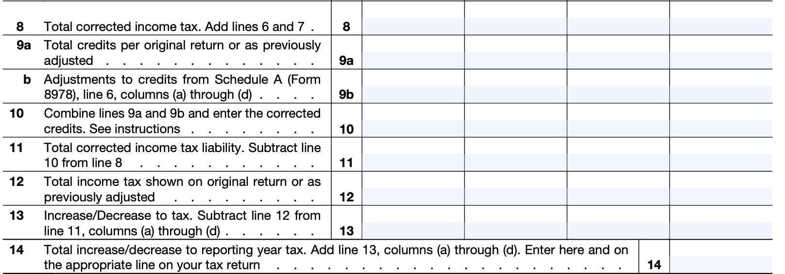 irs form 8978, part i, continued  