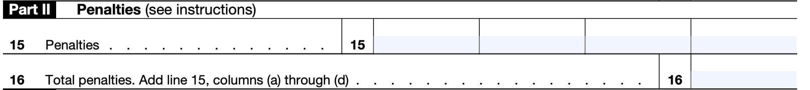 irs form 8978, Part II, helps the taxpayer calculate penalties passed onto individual partners

