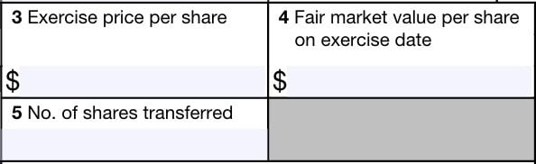 irs form 3921, boxes 3 through 5